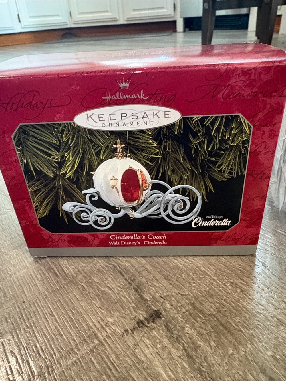 Hallmark Cinderella Coach Keepsake Ornament - White, Red, Gold